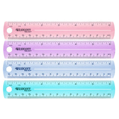 6" Plastic Ruler, Assorted Colors