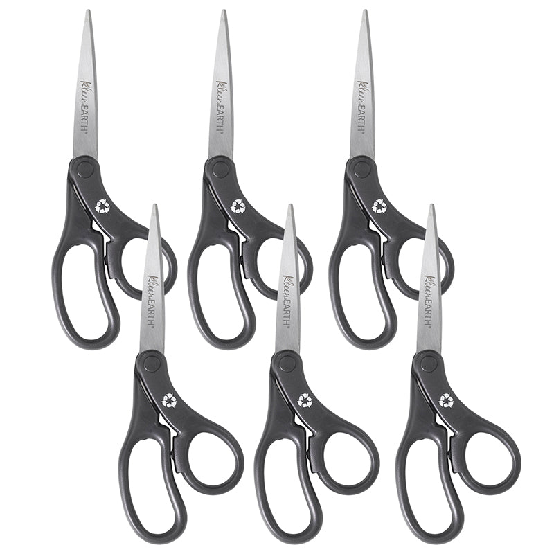 KleenEarth® Basic 8" Scissors, Bent, Pack of 6