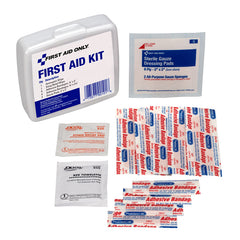 Personal First Aid Kit, 13 Piece, Plastic Case