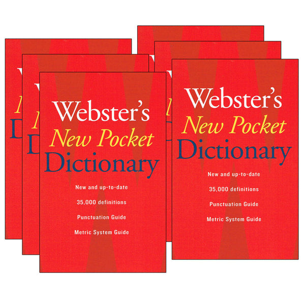 Webster's New Pocket Dictionary, Pack of 6