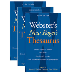 Webster's New Roget's Thesaurus, Office Edition, Pack of 3