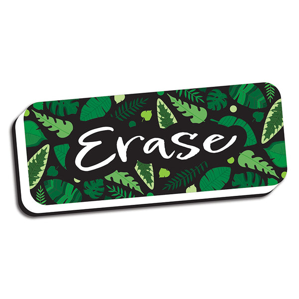 Magnetic Whiteboard Eraser, Greenery with Erase, 2" x 5"