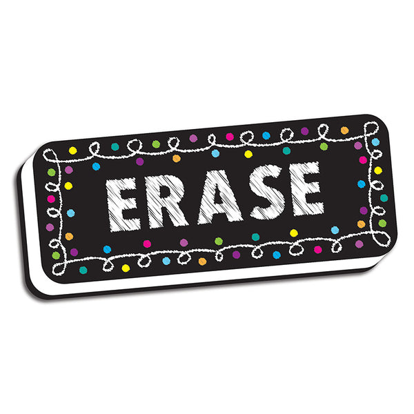 Magnetic Whiteboard Eraser, Chalk Loops, 2" x 5"