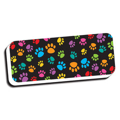 Magnetic Whiteboard Eraser, Colorful Assorted Paw Pattern, 2" x 5"