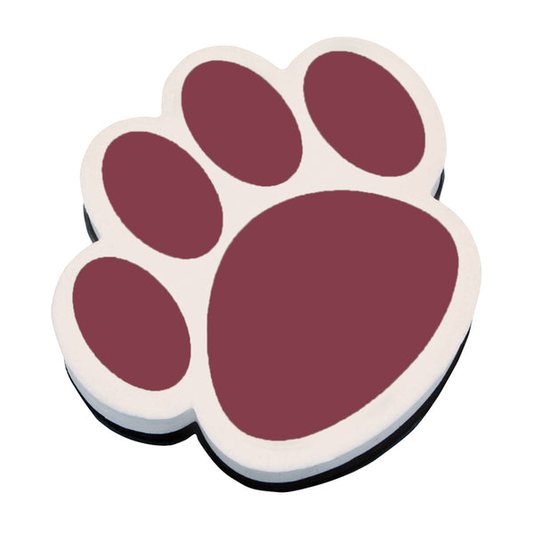 Magnetic Whiteboard Eraser, Maroon Paw