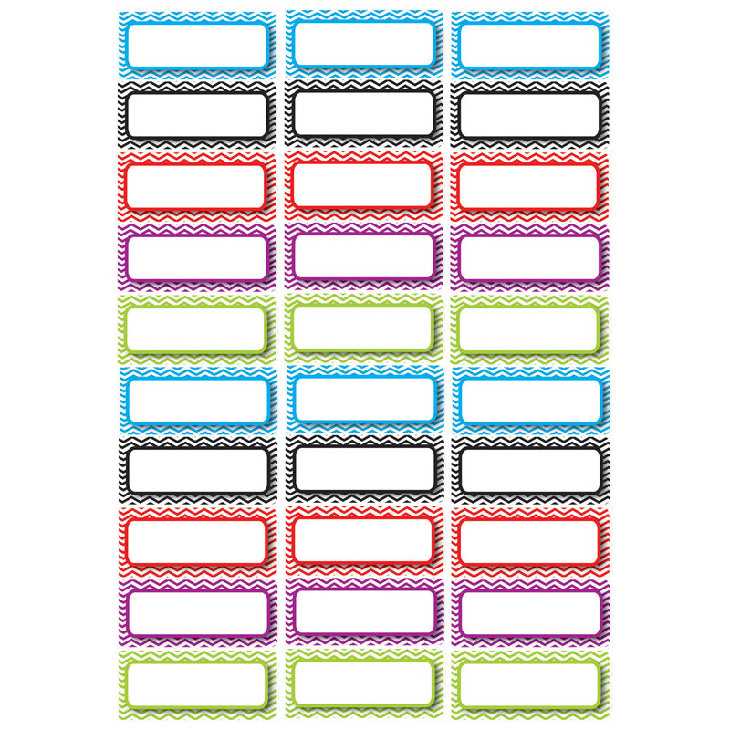 Die-Cut Magnetic Foam Color Chevron Labels/Nameplates, Pack of 30