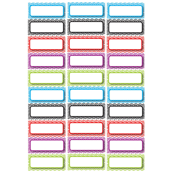 Die-Cut Magnetic Foam Color Chevron Labels/Nameplates, Pack of 30