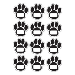 Die-Cut Magnetic Black Paw Prints, 12 Pieces