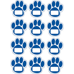 Magnetic Die-Cut Blue Paws, 12 Pieces