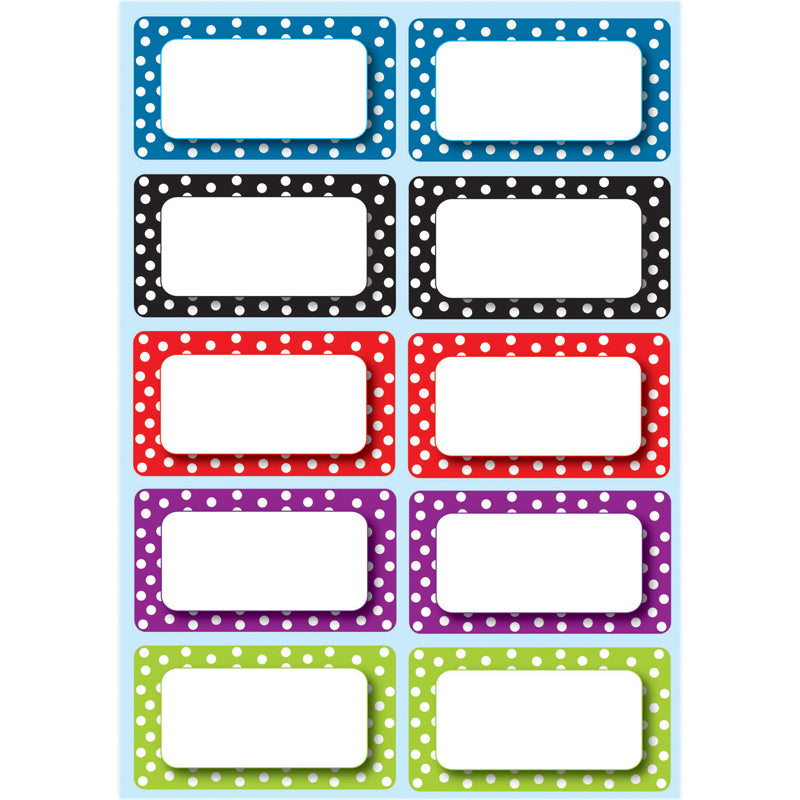 Die-Cut Magnetic Colorful Dots Labels/Nameplates, 10 Pieces