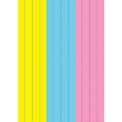 Die-Cut Magnetic Pink/Blue/Yellow Sentence Strips, 2.75" x 11", Pack of 3