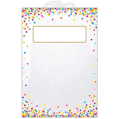 Hanging Confetti Pattern Storage/Book Bag, 11" x 16", Pack of 5