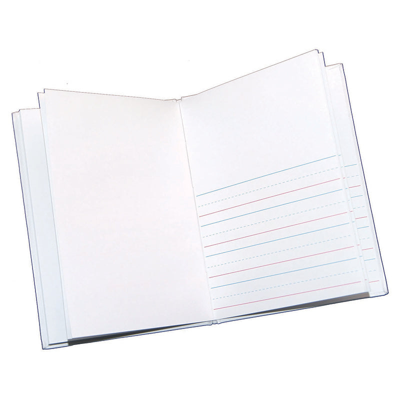 Hardcover Blank Book Primary Lined, 6" x 8" Portrait, White