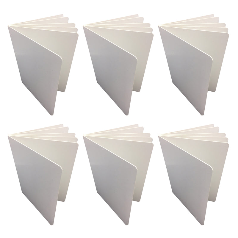 Blank Chunky Board Book, 6" x 8" Portrait, White, Pack of 6