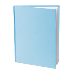 Blue Hardcover Blank Book, White Pages, 8"H x 6"W Portrait, 14 Sheets/28 Pages