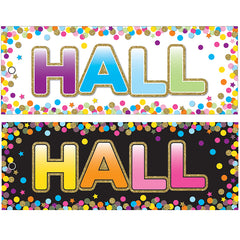 Laminated Double-Sided Hall Passes, 9" x 3.5", Confetti Hall Pass