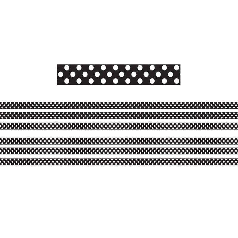 Mini Magnetic Magi-Strips, B/W Dots, 24 Feet Per Pack, 6 Packs