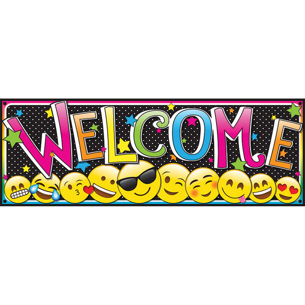 Magnetic Emoji Welcome Banner, 6" x 17"