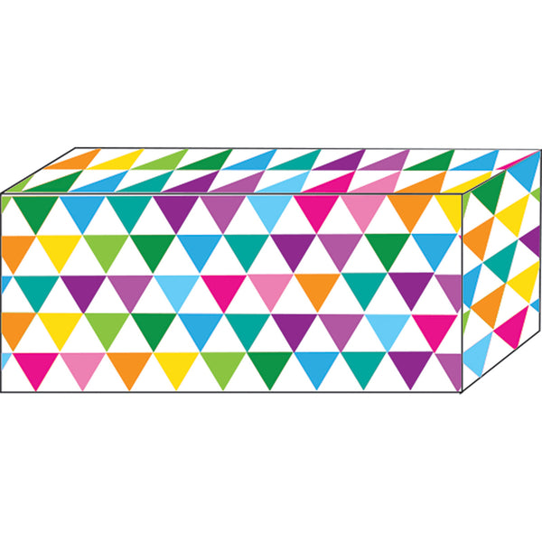 Block Magnets, Heavy Strength, 1-7/8" x 7/8" x 3/8", Colorful Triangles, Pack of 5