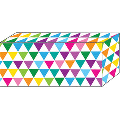 Block Magnets, Heavy Strength, 1-7/8" x 7/8" x 3/8", Colorful Triangles, Pack of 5