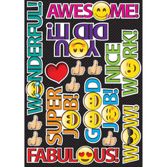 Die-Cut Magnetic Emoji Rewards, 15 Pieces