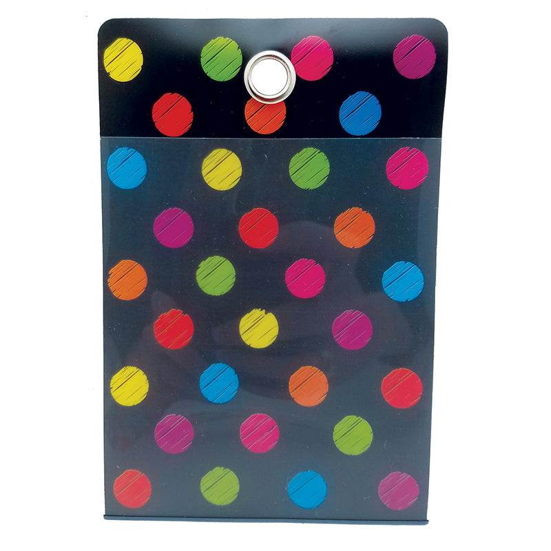 Smart Poly™ Pockets with Grommett, 4" x 6", Chalk Dots, Pack of 10