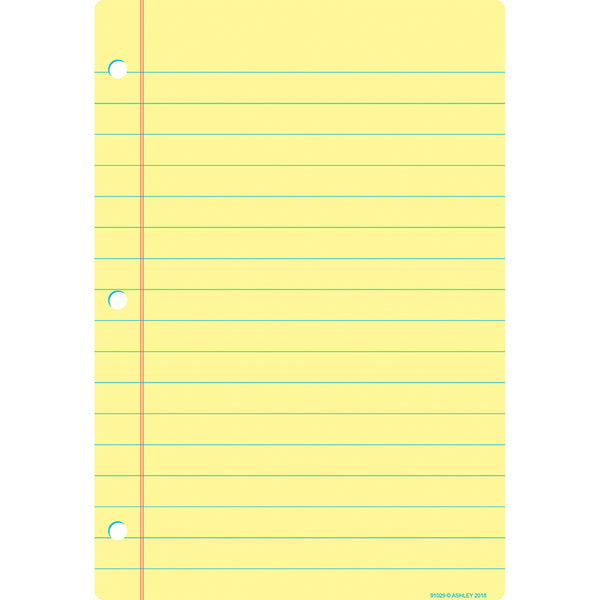 Smart Poly™ Chart, 13" x 19", Light Yellow Notebook Paper