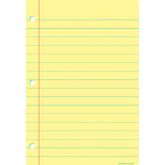 Smart Poly™ Chart, 13" x 19", Light Yellow Notebook Paper