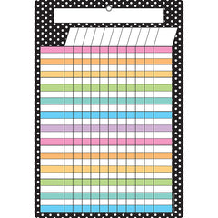 Smart Poly™ Chart, 13" x 19", B&W Polka Dots Incentive, w/Grommet