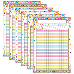 Confetti Dry Erase Incentive Chart, Pack of 6