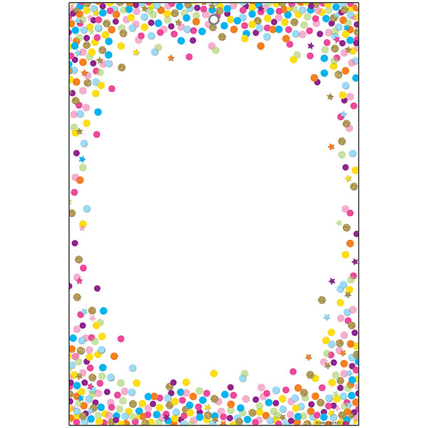 Smart Poly™ Chart, 13" x 19", Confetti Blank, w/Grommet