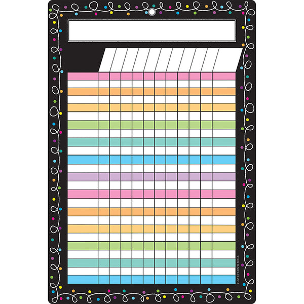 Smart Poly™ Chart, 13" x 19", Chalk Dots with Loops Incentive, w/Grommet