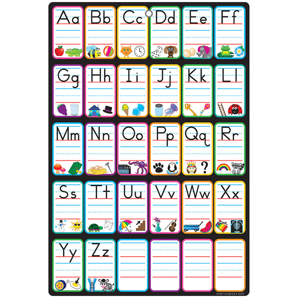 Smart Poly™ Chart, 13" x 19", ABC Pictures, w/Grommet