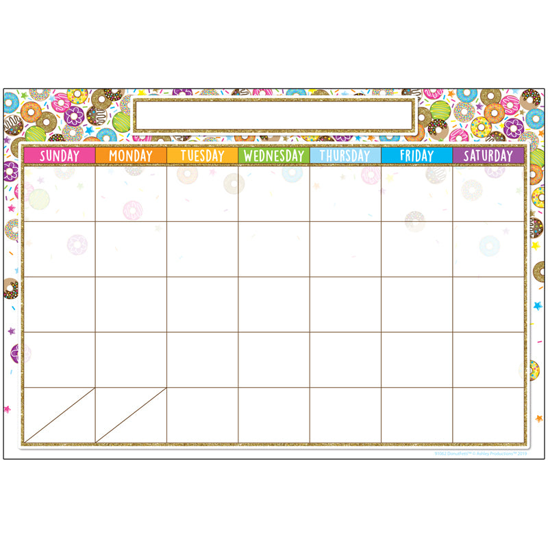 Smart Poly® Chart, DonutFetti® Calendar, 13" x 19"