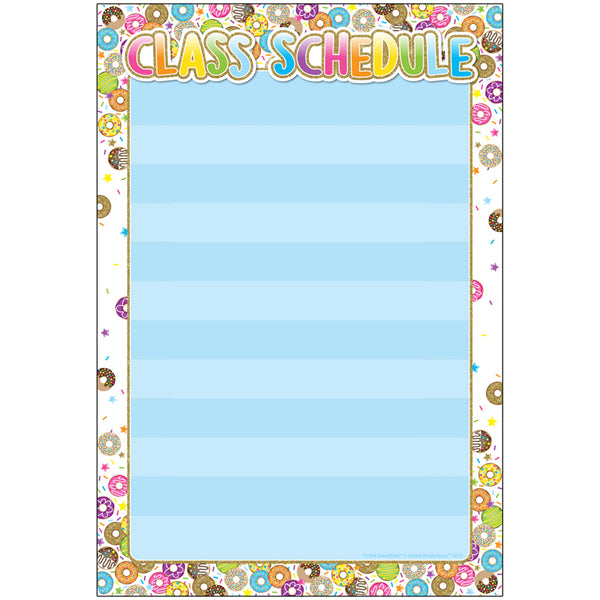 Smart Poly® Chart, DonutFetti® Class Schedule, 13" x 19"