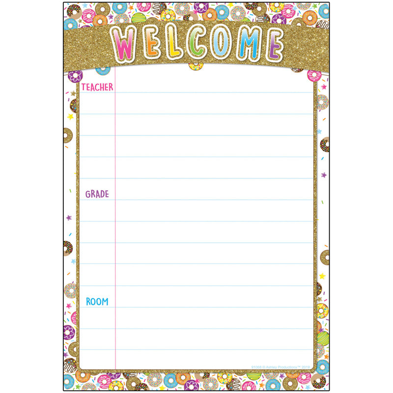 Smart Poly® Chart, DonutFetti® Welcome, 13" x 19"