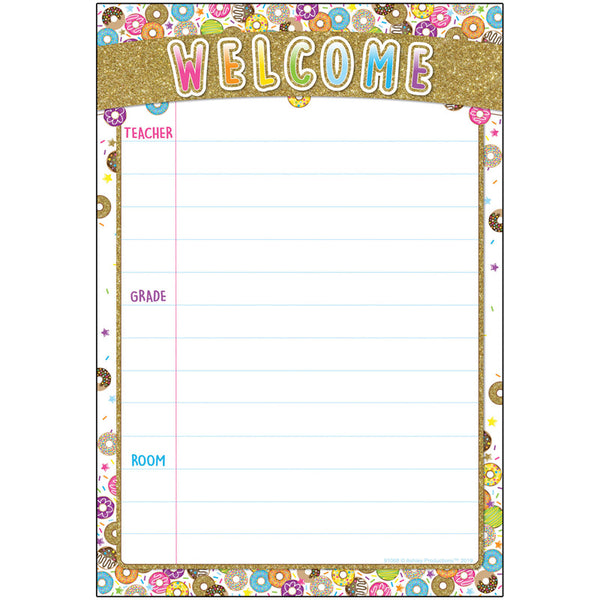 Smart Poly® Chart, DonutFetti® Welcome, 13" x 19"