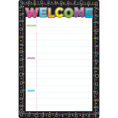 Smart Poly® Chart Chalk Dots Welcome, 13" x 19"