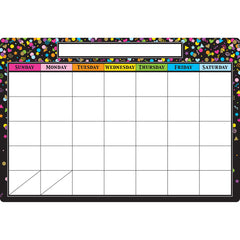 Smart Poly® Chart Black Confetti Calendar, 13" x 19"