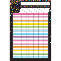 Smart Poly® Chart Black Confetti Incentive Chart, 13" x 19"