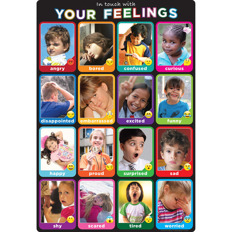 Smart Poly® Chart Emotions Photographs, 13" x 19"