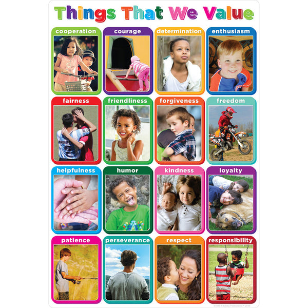 Smart Poly® Chart Things We Value 13" x 19"