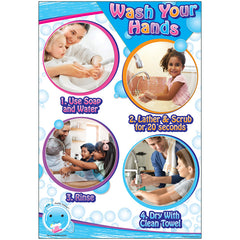 Healthy Bubbles™ Smart Poly™ Chart, Wash Your Hands 4 Bubbles, 13" x 19"