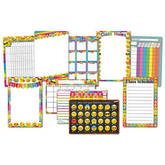 Smart Poly™ Emoji Classroom Charts, 13" x 19", Set of 10