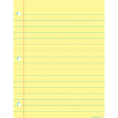 Smart Poly™ Big Light Yellow Notebook Paper Chart, Dry-Erase Surface, 17" x 22"