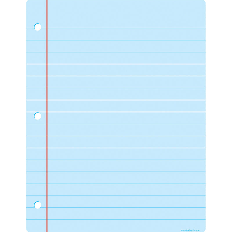 Smart Poly™ Big Light Blue Notebook Paper Chart, Dry-Erase Surface, 17" x 22"