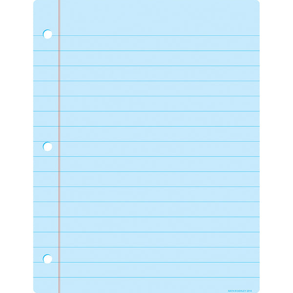 Smart Poly™ Big Light Blue Notebook Paper Chart, Dry-Erase Surface, 17" x 22"