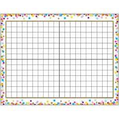 Smart Poly™ Confetti 14x20 Grid Chart, Dry-Erase Surface, 17" x 22"