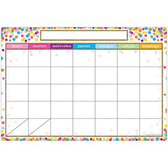 Smart Poly™ Spanish Chart, 13" x 19", Confetti, Calendario (Calendar)