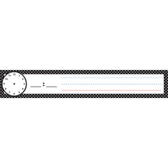 Pocket Chart Inserts, Scheduling/Sentence Strip Cards, 2" x 12", B&W Polka Dots, Pack of 12